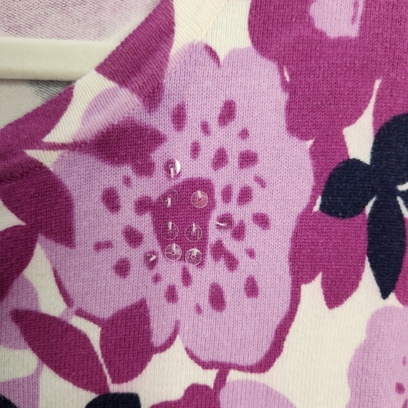 Charter Club Women's P/XL Button Up Cardigan Sweater Shades of Purple - Picture 9 of 11